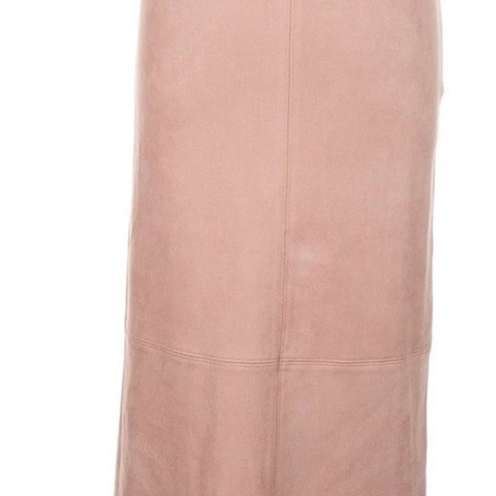 Anthropology Chic Blush Faux suede stretch Pencil Skirt